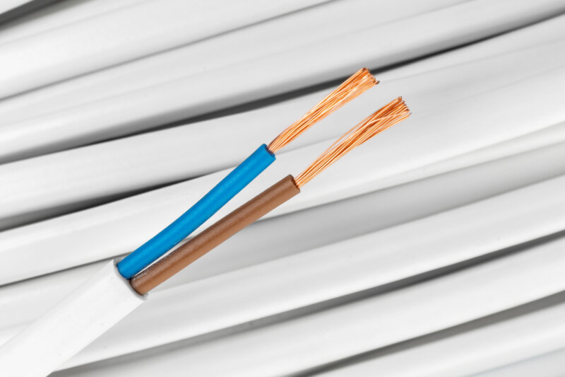 electric cables closeup