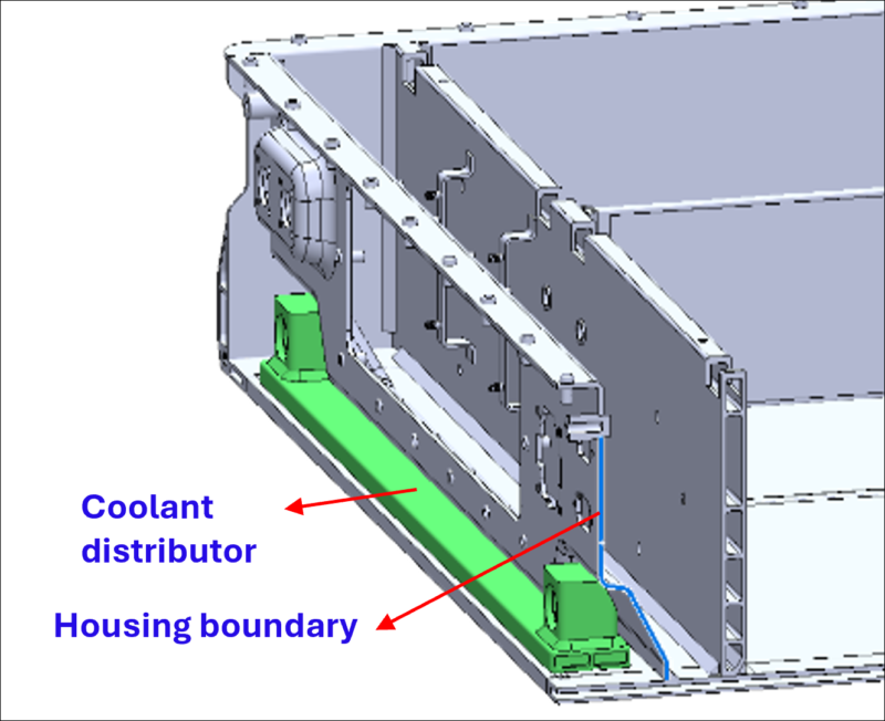 GMS Solar REPT Coolant distributor and Housing boundary
